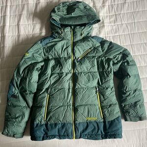 Marmot jacket waterproof 600 fill down L teal